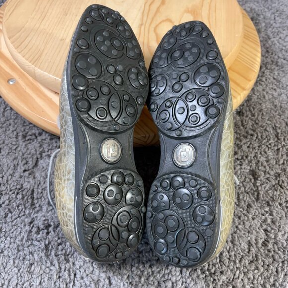 FootJoy Tailored Collection Golf Shoes Womens 8 Leather Croc Print Spikeless - Picture 8 of 8